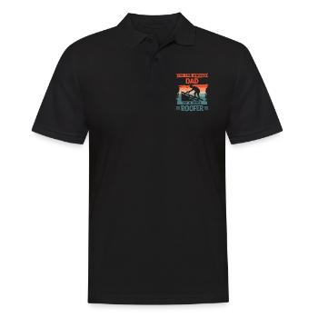 Dieser Mann ist ein großartiger Vater und ein Dachdecker - Männer Poloshirt - Schwarz - Vorne - Kai (181cm)