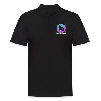 Rétro Français Bulldog Dog Lover - Polo Homme - noir - Devant - Kai (181cm)