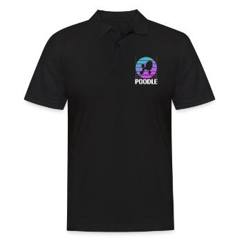Caniche rétro Caniches Dog Lover - Polo Homme - noir - Devant - Kai (181cm)