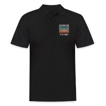Acupuncture Is My Thing Acupuncturist - Men's Polo Shirt - black - Front - Kai (181cm)