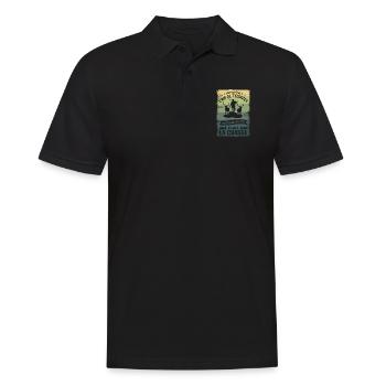 Mais Dans Ma Tête Je Suis À La Chasse Chasseur - Polo Homme - noir - Devant - Kai (181cm)
