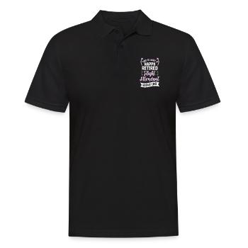 Das ist es, was eine glückliche Flugbegleiterin im Ruhestand ist - Männer Poloshirt - Schwarz - Vorne - Kai (181cm)