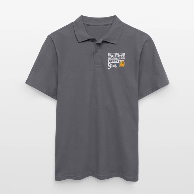 This Computer Programmer Needs Beer Programming Men's Polo Shirt