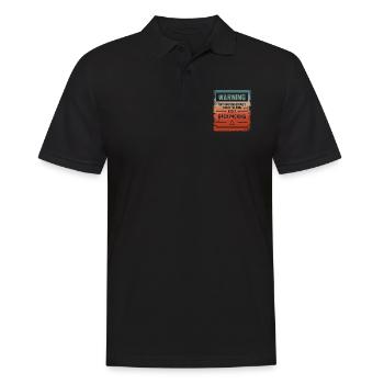 Warning May Spontaneously Start Talking About - Men's Polo Shirt - black - Front - Kai (181cm)