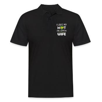 C’est drôle j’aime mon mari chaud de São Toméan - Polo Homme - noir - Devant - Kai (181cm)