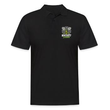 Badminton Gift Badminton Racquet Scientist - Men's Polo Shirt - black - Front - Kai (181cm)