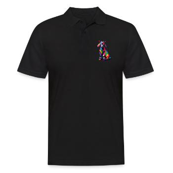 Bunte Pop Art Ziegen Bauernhof Tier Ziege Liebhaber - Männer Poloshirt - Schwarz - Vorne - Kai (181cm)