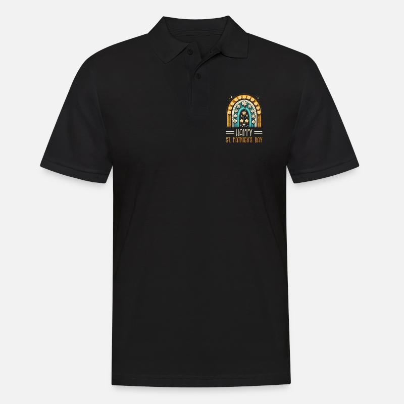 Joyeuse Saint-Patrick Shamrock - Polo Homme - noir