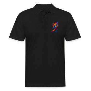 Pop Art Axt Werfen Beil Werfer Äxte - Männer Poloshirt - Schwarz - Vorne - Kai (181cm)