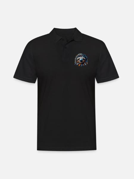 Lazy Sloths Heart Sloth Bear - Men's Polo Shirt - black