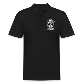 J’ai peut-être l’air de t’écouter, écossais - Polo Homme - noir - Devant - Kai (181cm)