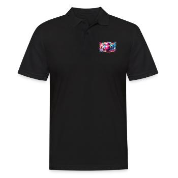 Joueur de pétanque coloré Boules Pentanque - Polo Homme - noir - Devant - Kai (181cm)