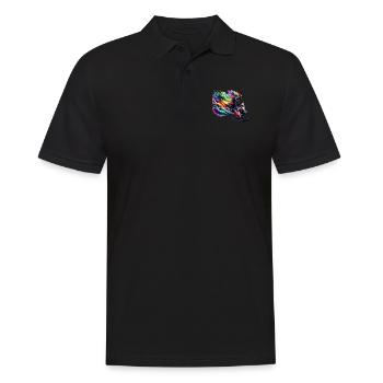 Snowmobile Snow Winter Snowmobiling Snowmobiler - Men's Polo Shirt - black - Front - Kai (181cm)