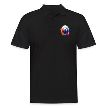 Colorful Splash Art Komondor Chien de berger hongrois - Polo Homme - noir - Devant - Kai (181cm)