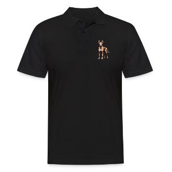 Art géométrique Pharaon Hound - Polo Homme - noir - Devant - Kai (181cm)