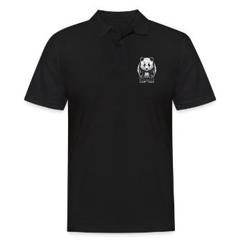 Geometrische Kunst Panda Bär Pandas - Männer Poloshirt - Schwarz - Vorne - Kai (181cm)