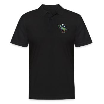 Geometric Art Dinosaur T-Rex Panda Tyrannosaurus - Men's Polo Shirt - black - Front - Kai (181cm)