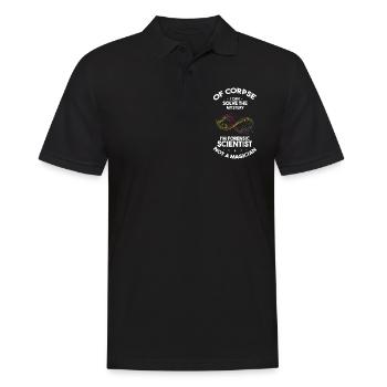 Tatortuntersuchung und Gerichtsmediziner - Männer Poloshirt - Schwarz - Vorne - Kai (181cm)