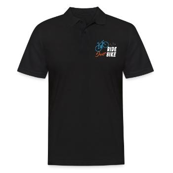 Just Ride Bike - Männer Poloshirt - Schwarz - Vorne - Kai (181cm)