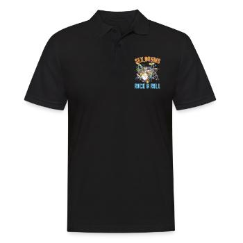 Drum Sex Drums And Rock And Roll - Men's Polo Shirt - black - Front - Kai (181cm)