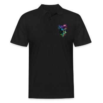 Skull With Horns Colorful - Men's Polo Shirt - black - Front - Kai (181cm)