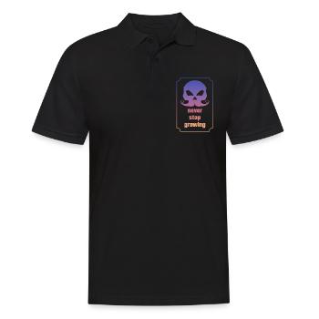 lustiger Spruch, Bart, Beard, Mustache - Männer Poloshirt - Schwarz - Vorne - Kai (181cm)