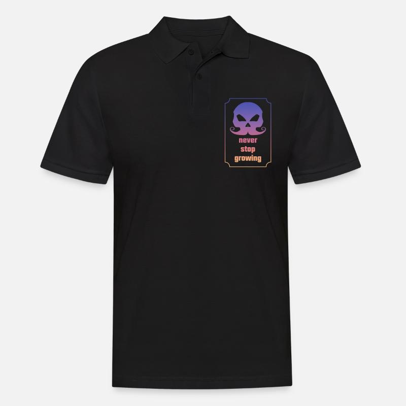 lustiger Spruch, Bart, Beard, Mustache - Männer Poloshirt - Schwarz
