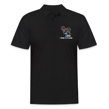 I Tried It At Home Skelett Fahrradunfall - Männer Poloshirt - Schwarz - Vorne - Kai (181cm)