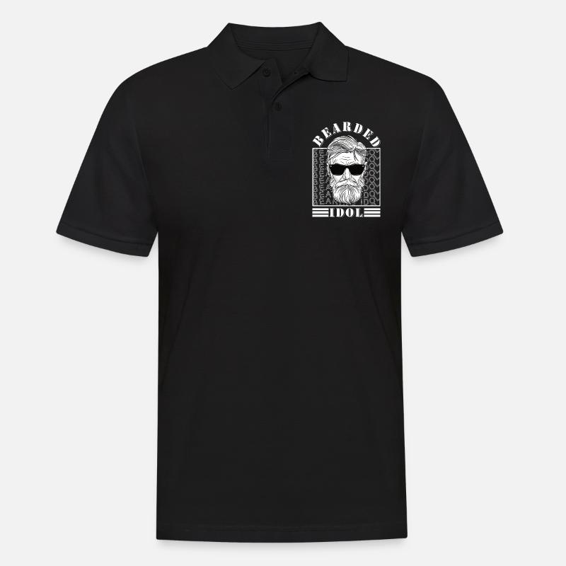 Bearded Idol 3 Days Beard Hip Upper Lip Beard - Men's Polo Shirt - black