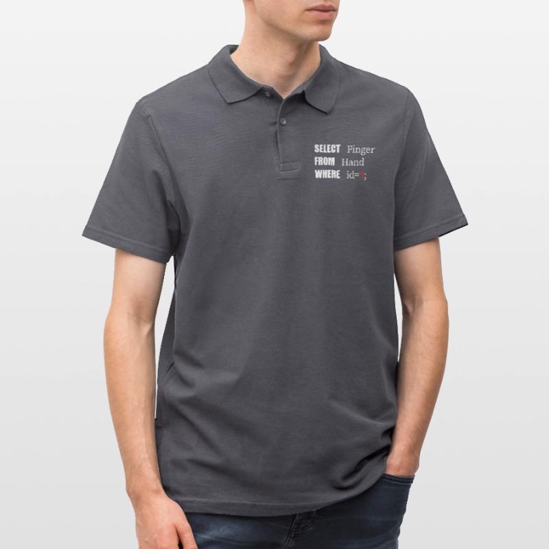 Doigt de sélection à la main, code amusant. Langage des codeurs Polo Homme