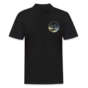 Mountains Landscape - Men's Polo Shirt - black - Front - Kai (181cm)