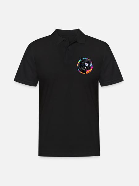 Panther Comic Cool - Men's Polo Shirt - black