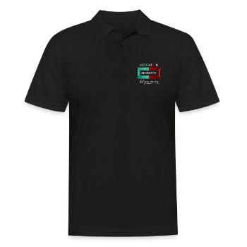 Inspiration Be creative - Men's Polo Shirt - black - Front - Kai (181cm)
