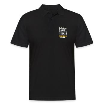 Praise Him With Loud Cymbals Psalm 150:1 - Men's Polo Shirt - black - Front - Kai (181cm)
