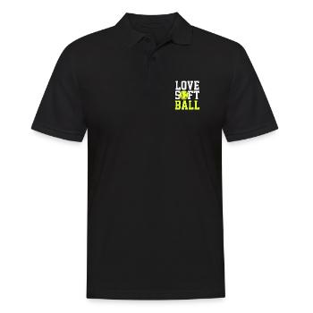 Love Softball pour adolescents Enfants Joueur de softball - Polo Homme - noir - Devant - Kai (181cm)