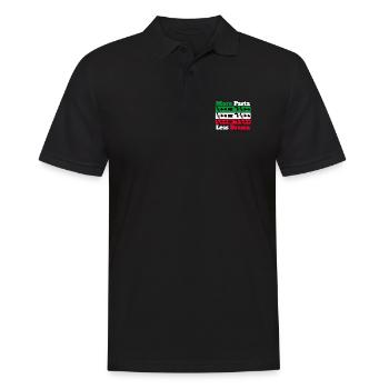 Plus de pâtes moins de drame pour les amateurs de pâtes Hommes - Polo Homme - noir - Devant - Kai (181cm)