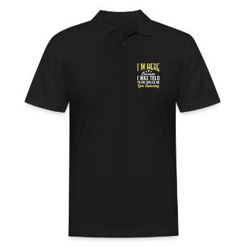 I'm Here Because Line Dancing for Dancers - Men's Polo Shirt - black - Front - Kai (181cm)