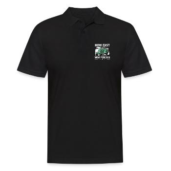 Mow Fast Mow Furious Rasenmäher Rasenmäherrennen - Männer Poloshirt - Schwarz - Vorne - Kai (181cm)