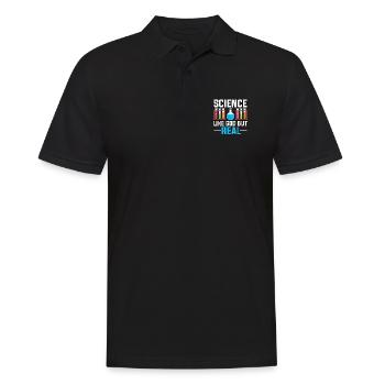 La science comme Dieu, mais réelle pour les athées - Polo Homme - noir - Devant - Kai (181cm)