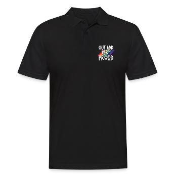 Out And Very Proud Gay Pride Ally LGBT Awareness - Polo Homme - noir - Devant - Kai (181cm)