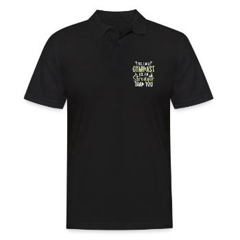 Oui, je suis une gymnaste Oui, je suis plus forte en gymnastique - Polo Homme - noir - Devant - Kai (181cm)