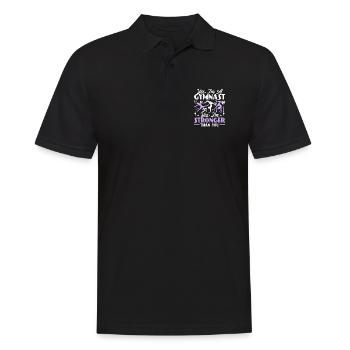 Oui, je suis une gymnaste Oui, je suis plus forte en gymnastique - Polo Homme - noir - Devant - Kai (181cm)