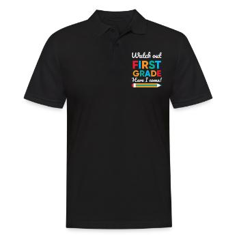 Attention à la première année ici je viens Rainbow Girls - Polo Homme - noir - Devant - Kai (181cm)