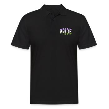 Logo de la fierté Genderqueer - Polo Homme - noir - Devant - Kai (181cm)