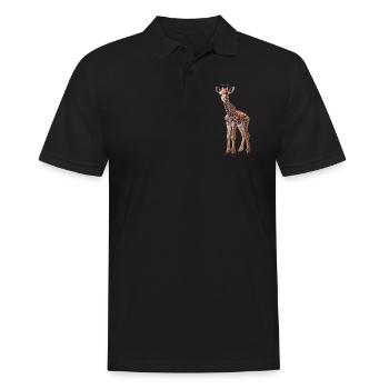 Giraffe - Giraffen Baby - Coole Kinder Giraffe - Männer Poloshirt - Schwarz - Vorne - Kai (181cm)