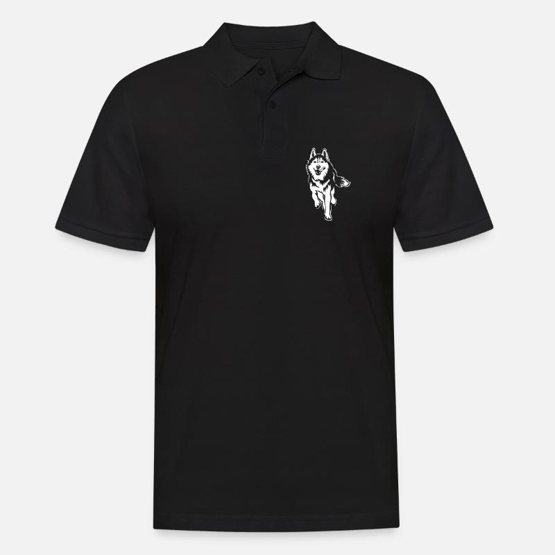 Husky "Black Edition" - Männer Poloshirt - Schwarz