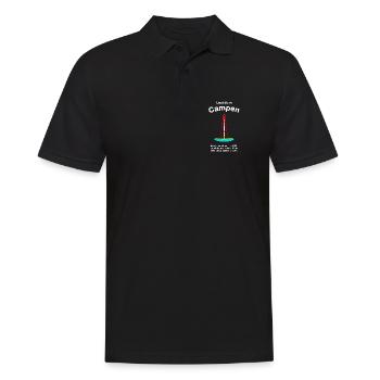 Leuchtturm Campen an der Ems Nordsee Handzeichnung - Männer Poloshirt - Schwarz - Vorne - Kai (181cm)