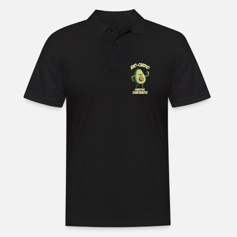 Sweating Guacamole Avocado - Männer Poloshirt - Schwarz