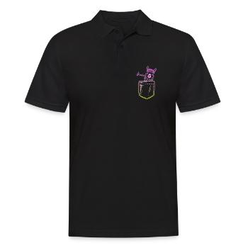 Alpaga dans un look de poche - poche poitrine - Polo Homme - noir - Devant - Kai (181cm)