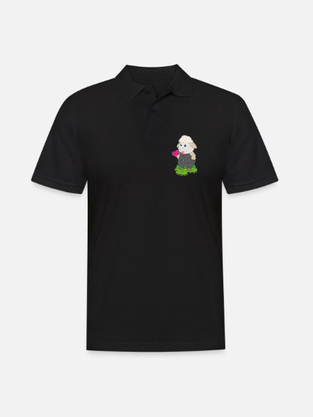 Schaf Bräutigam Anzug Hochzeit - Männer Poloshirt - Schwarz
